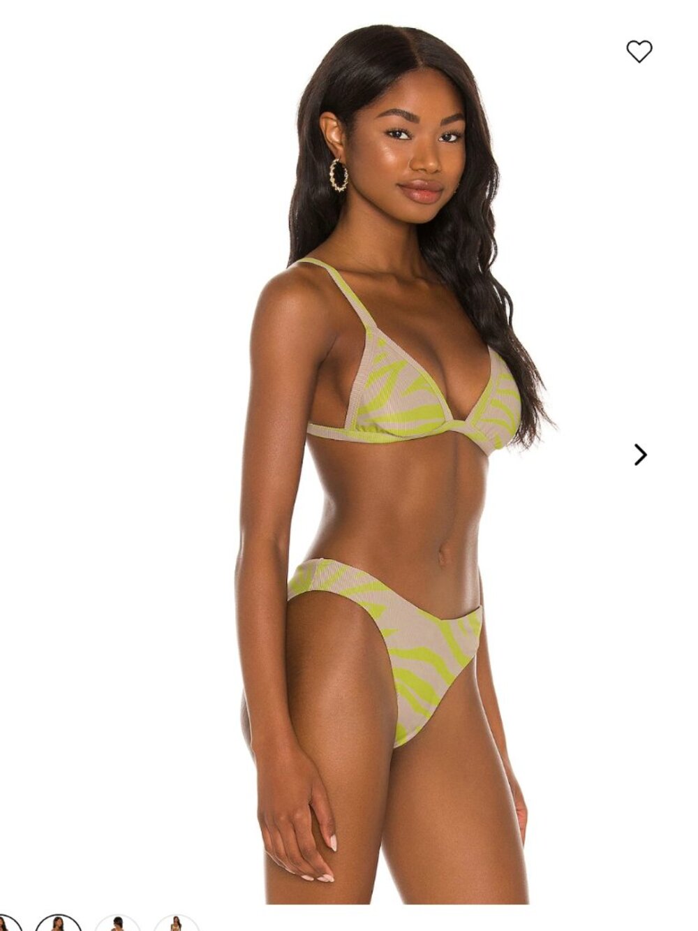 Beach Riot- Taupe & Yellow Zebra Bikini- New